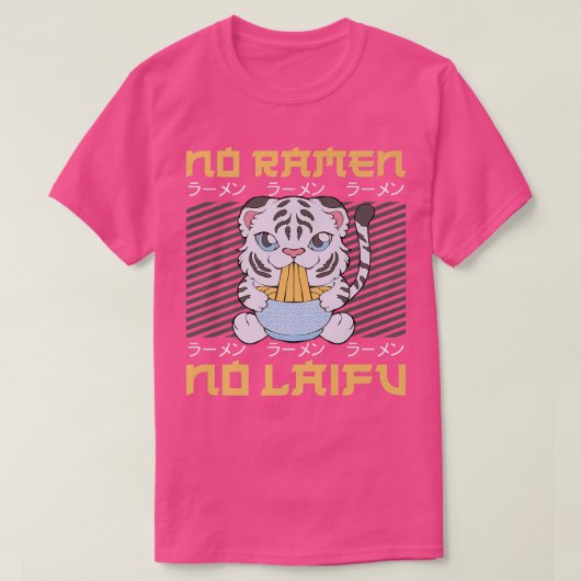Ramen Noodle Bowl Love Japans Kawaii Tiger No Ra T-shirt (Design voorkant)