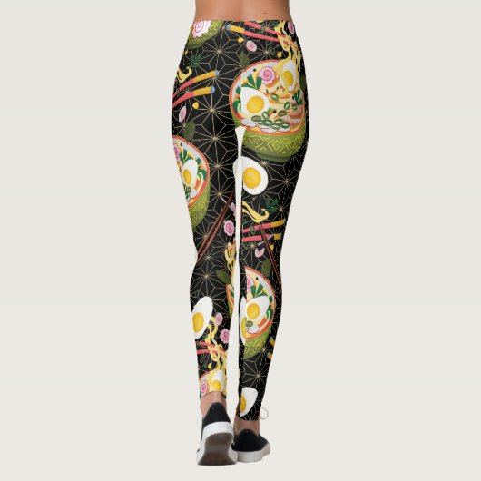 Ramen Noodle Bowl print yoga-leggings Leggings (Achterkant)