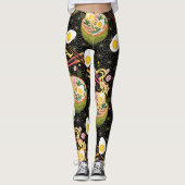 Ramen Noodle Bowl print yoga-leggings Leggings (Voorkant)