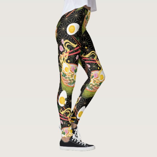 Ramen Noodle Bowl print yoga-leggings Leggings (Rechts)