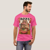 Ramen Noodle Capybara Kawaii Anime Ramen Capybara T-shirt (Voorkant volledig)
