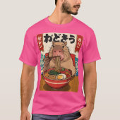 Ramen Noodle Capybara Kawaii Anime Ramen Capybara T-shirt (Voorkant)