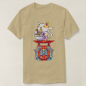 Ramen Noodle Cat Kat Kitten Feline Mannen T-shirt (Design voorkant)