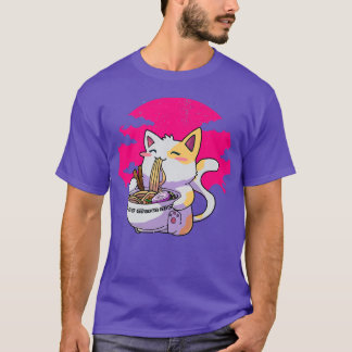 Ramen Noodle Cat Kat Kitten Feline Mannen T-shirt