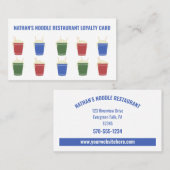 Ramen Noodle Cups Asian Restaurant Loyalty Rewards Visitekaartje (Voorkant / Achterkant)