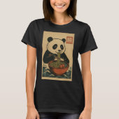 Ramen Noodle Eating: Panda T-shirt voor dames (Voorkant)