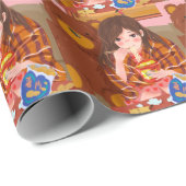 Ramen Noodle Holiday Kaart Magnet Acrylprint Cadeaupapier (Rol Hoek)