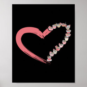 Ramen Noodle Ramen Heart Bowl Love Japanse Kawaii Poster