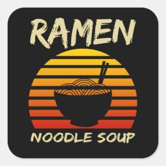 Ramen Noodle Soup Kawaii Japan Noodles Vierkante Sticker
