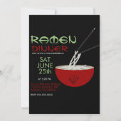 Ramen Noodles Asian Bowl Party Feestdagenkaart (Voorkant)