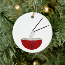 Ramen Noodles Asian Bowl Party Keramisch Ornament