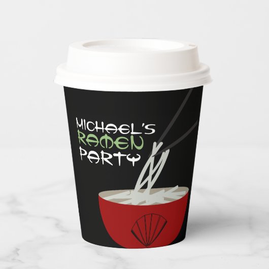 Ramen Noodles Asian Bowl Party Papieren Bekers (Voorkant)