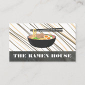 Ramen Noodles Bowl en Chopsticks Visitekaartje (Voorkant)