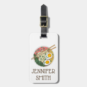 Ramen Noodles Bowl Japans restaurant Foodie Bagagelabel