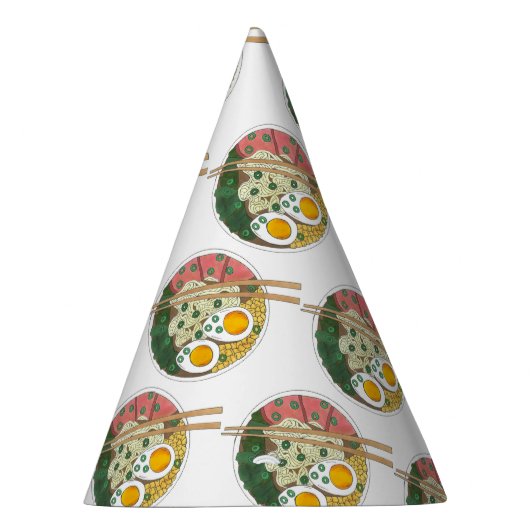 Ramen Noodles Bowl Japans restaurant Foodie Feesthoedjes (Rechts)