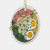 Ramen Noodles Bowl Japans restaurant Foodie Keramisch Ornament (Rechts)