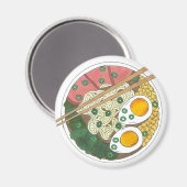 Ramen Noodles Bowl Japans restaurant Foodie Magneet (Voorkant / Achterkant)