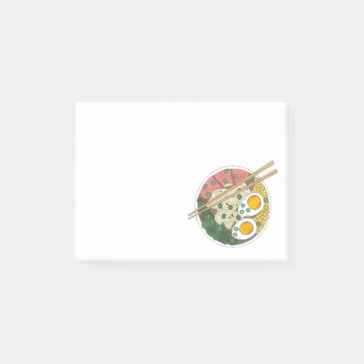 Ramen Noodles Bowl Japans restaurant Foodie Post-it® Notes (Voorkant)