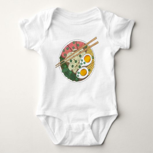 Ramen Noodles Bowl Japans restaurant Foodie Romper (Voorkant)