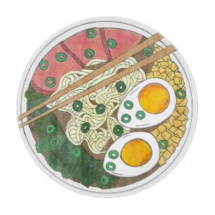 Ramen Noodles Bowl Japans restaurant Foodie Snijplank