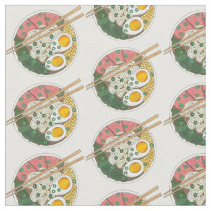 Ramen Noodles Bowl Japans restaurant Foodie Stof