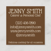 Ramen Noodles Bowl Japans restaurant Foodie Vierkante Visitekaartje (Achterkant)