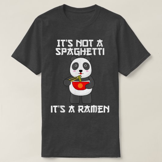Ramen noodles Bowl met chopsticks en panda voor ro T-shirt (Design voorkant)