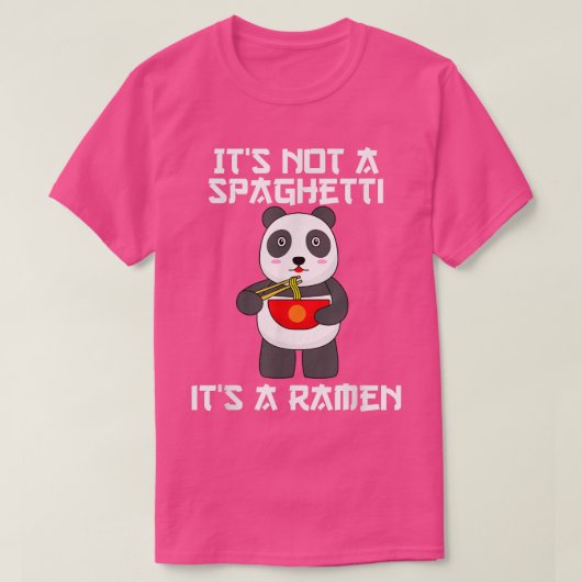 Ramen noodles Bowl met chopsticks en panda voor ro T-shirt (Design voorkant)