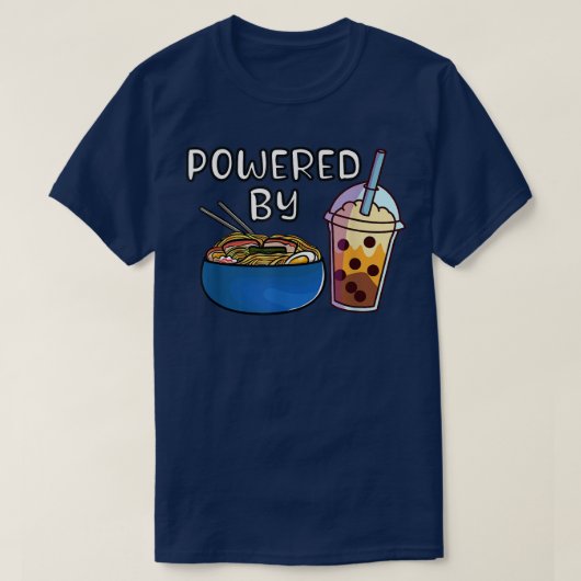 Ramen Noodles Bubble Tea Tapioca Milk Kawaii Boba T-shirt (Design voorkant)