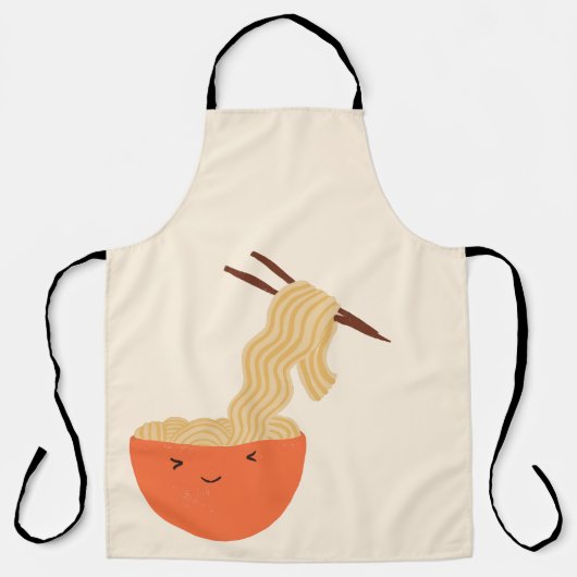 Ramen Noodles Chef Apron Schort (Voorkant)