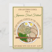 Ramen Noodles Chopsticks Japans voedselfestival Kaart (Voorkant)