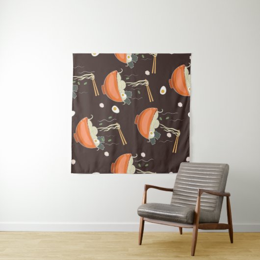 Ramen Noodles: graphics Wandkleed (In Situ (horizontaal))
