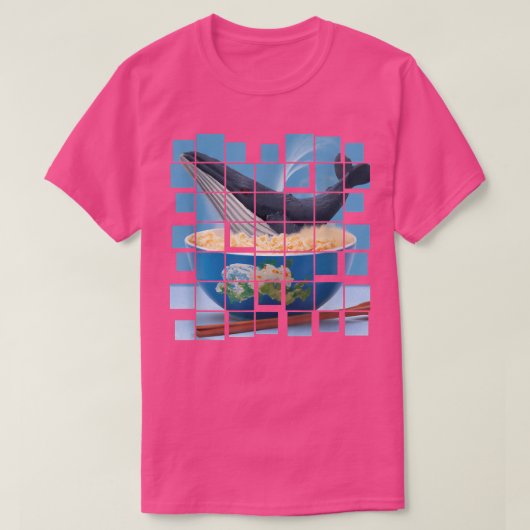 Ramen Noodles met een walvis - Grappig Japans eten T-shirt (Design voorkant)
