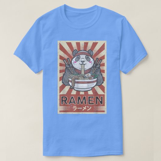 Ramen noodles Panda kawaii  T-shirt (Design voorkant)