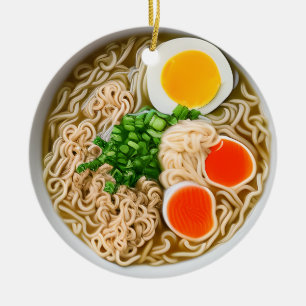 Ramen Noodles Pun Kerst Keramisch Ornament