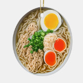 Ramen Noodles Pun Kerst Keramisch Ornament (Links)