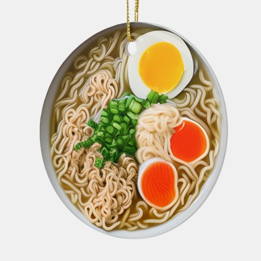 Ramen Noodles Pun Kerst Keramisch Ornament (Links)