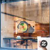 Ramen Noodles Top Uitzicht Restaurant Afbeelding A Raamsticker (Cafe Raam)