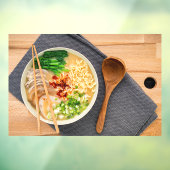 Ramen Noodles Top Uitzicht Restaurant Afbeelding A Raamsticker (Vel 3)