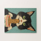 RAMEN NOODLES TUXEDO CAT JIGSAW PUZZLE LEGPUZZEL (Horizontaal)