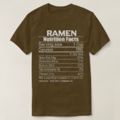 Ramen Nutrition facts Asian Korean Japanese Noodle T-shirt (Design voorkant)