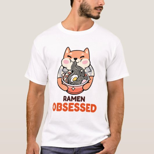 Ramen Obsessed Asian Recipe T-shirt (Voorkant)
