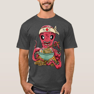 Ramen Octopus Chef Japanse noedels Octopus Anime T-shirt