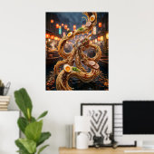Ramen Octopus Markt Poster (Thuiskantoor)