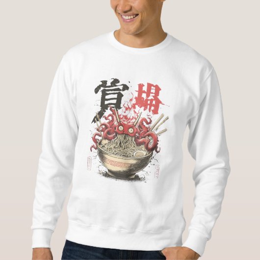 Ramen Oni Monster Art – Japanese Demon Ramen Bowl  Trui (Voorkant)