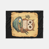 Ramen Owl Noodle Kawaii Lover Japanese Funny Graph Fleece Deken (Voorkant (Horizontaal))