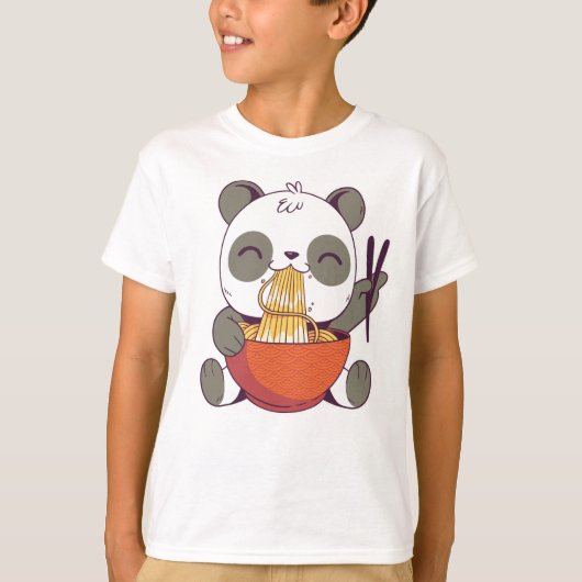Ramen Panda Cute T-shirt (Voorkant)