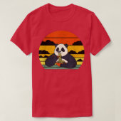 Ramen Panda eet noedels Funny Cute Anime Noodle T-shirt (Design voorkant)