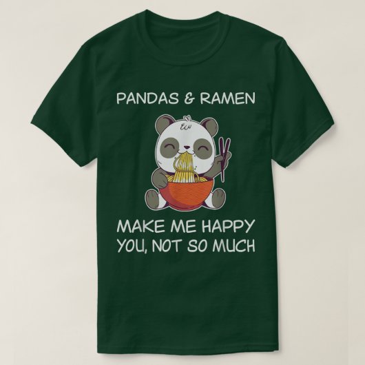 Ramen Panda Shirt Sarcastic Panda Lover Ramen Love (Design voorkant)