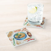 Ramen Recipe Glass Onderzetter (Schuin)